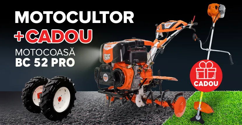 Cumpără motocultor și primește motocoasă cadou!