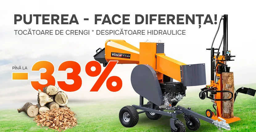 Puterea face diferența- tocătoare și despicătoare de lemne!