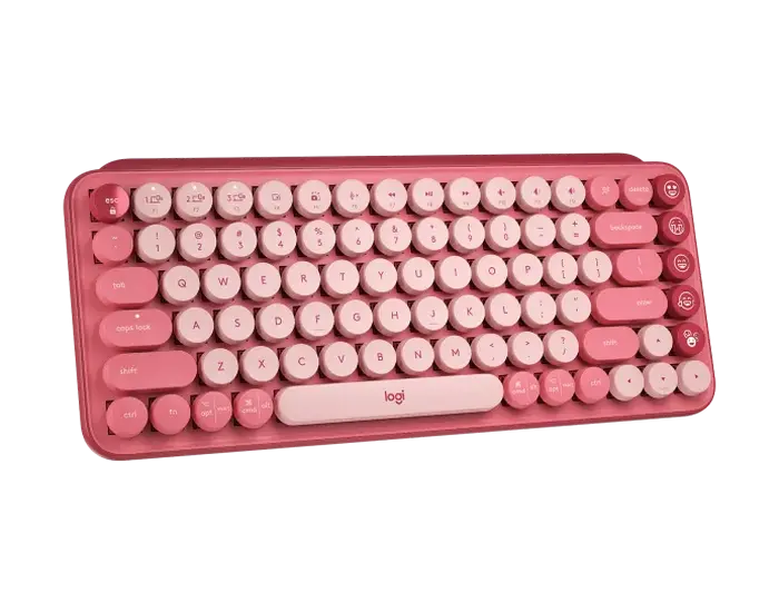 Tastatură Logitech POP Keys, Fără fir, Roz