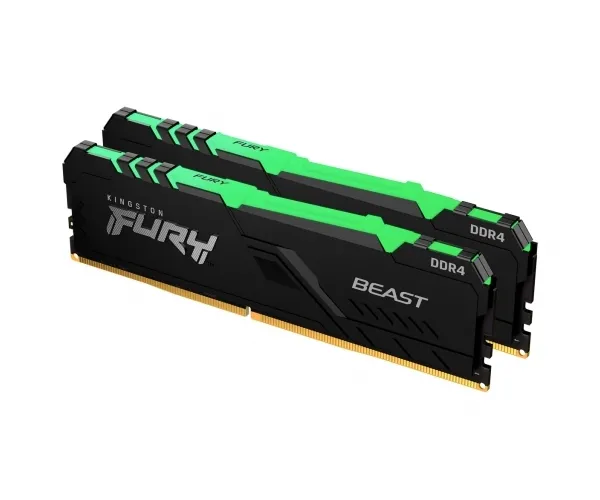 Memorie RAM Kingston FURY Beast RGB, DDR4 SDRAM, 2666 MHz, 16GB, KF426C16BBAK2/16