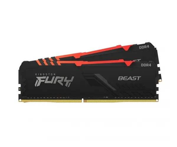Memorie RAM Kingston FURY Beast RGB, DDR4 SDRAM, 2666 MHz, 16GB, KF426C16BBAK2/16