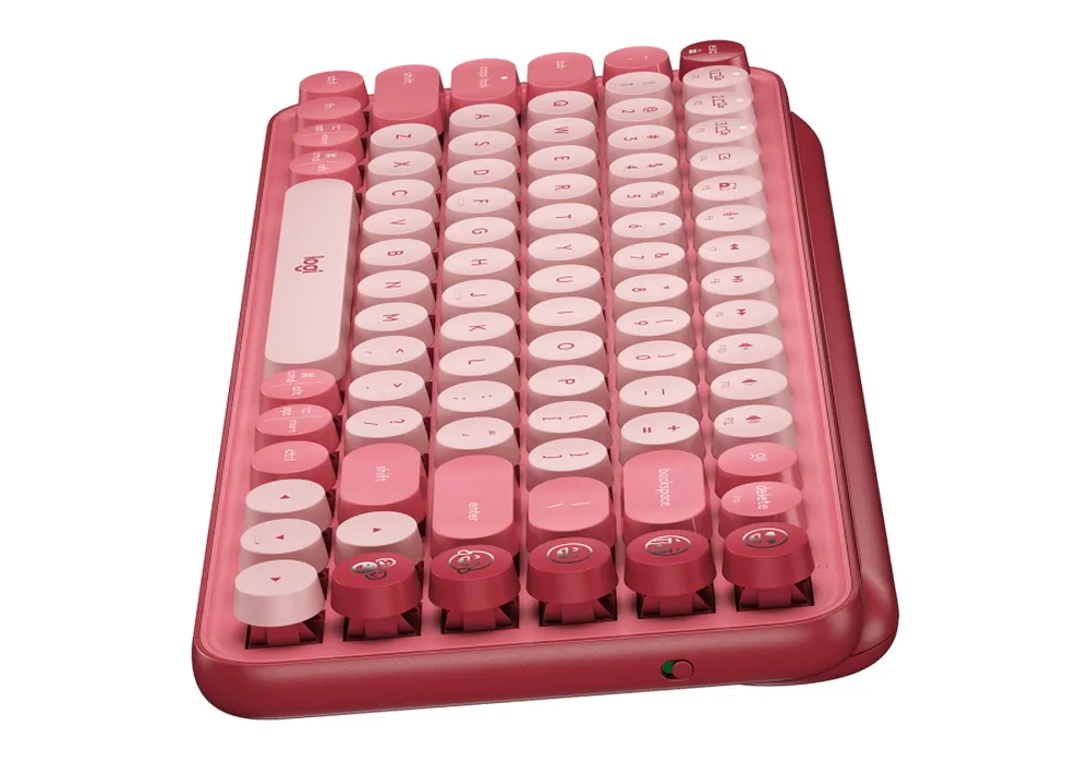 Tastatură Logitech POP Keys, Fără fir, Roz