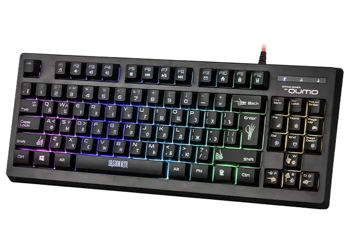 Set Tastatură + Mouse QUMO Pandemonium, Cu fir, Negru