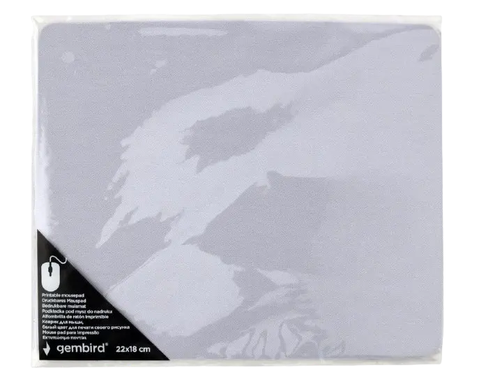 Mouse Pad Gembird MP-PRINT-S, 220mm x 180mm, Alb
