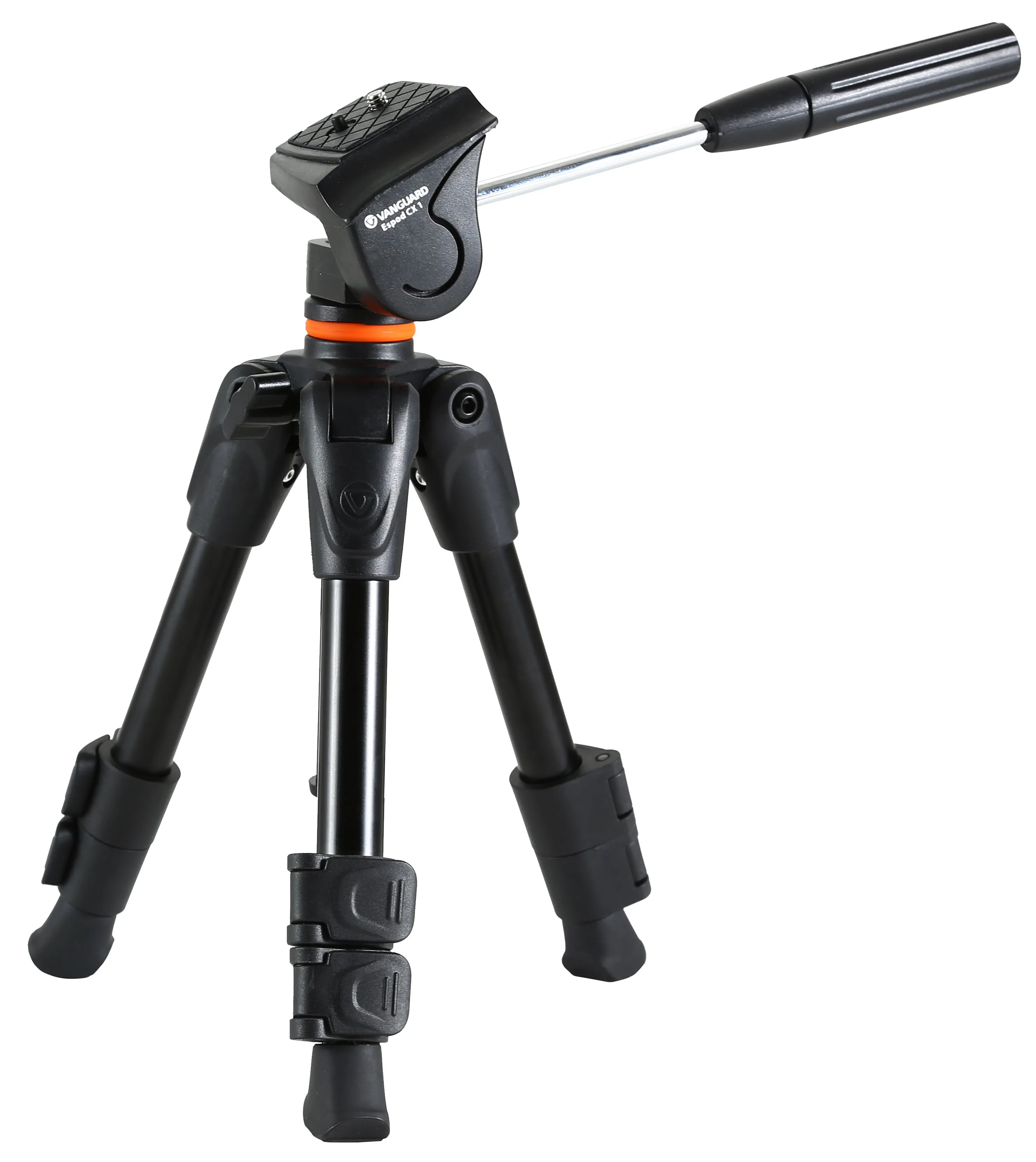 Mini trepied Vanguard ESPOD CX 1, Сap video panoramic cu 2 căi, Negru