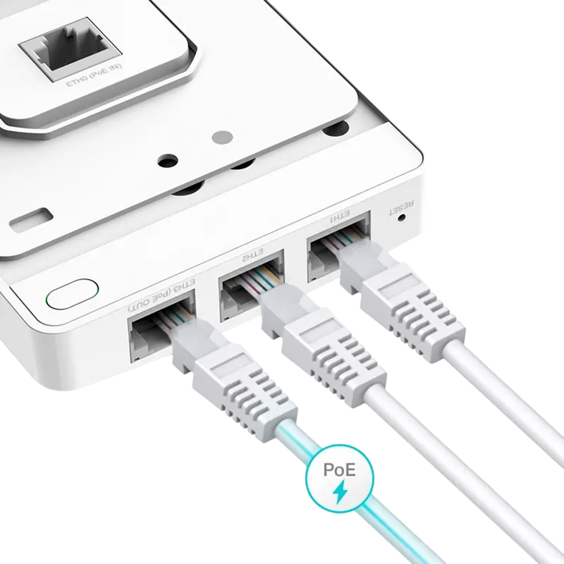 Punct de acces TP-LINK EAP615-Wall, 574 Mbps, 1201 Mbps, Alb