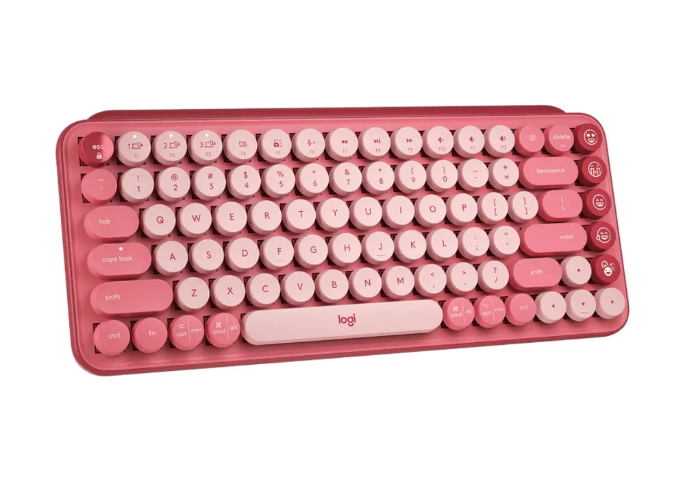 Tastatură Logitech POP Keys, Fără fir, Roz