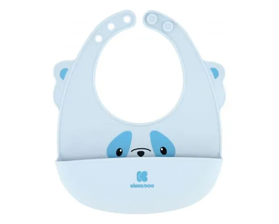 Bavetă Kikka Boo Silicone bib, Albastru