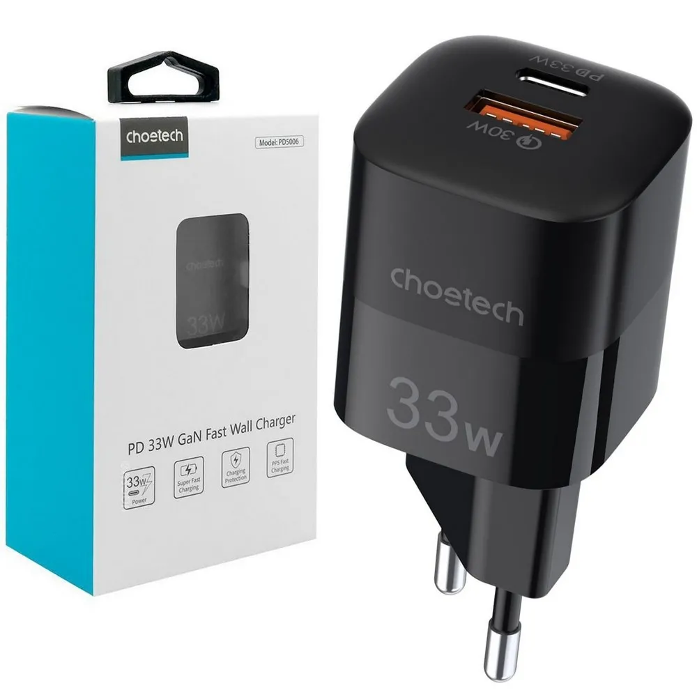Încărcător Choetech PD5006-BK, 33W, Negru