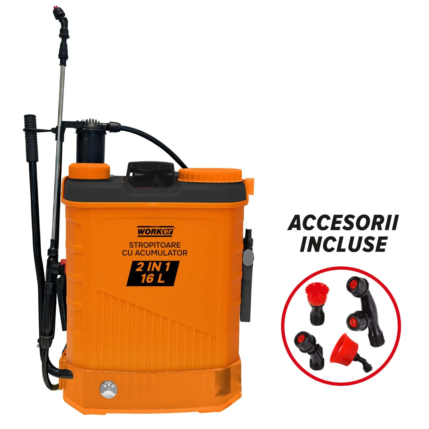 Stropitoare cu acumulator / manuala TechnoWorker 2 in1, 16L