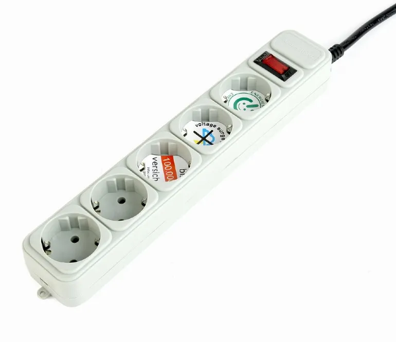 Prelungitor electric Gembird GMB SPG3-B-6C, 5 Prize, 1,8 m, Alb