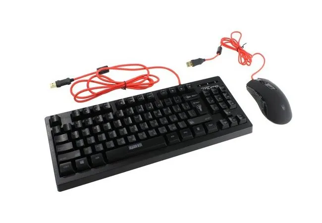 Set Tastatură + Mouse QUMO Pandemonium, Cu fir, Negru