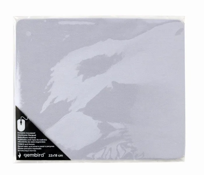 Mouse Pad Gembird MP-PRINT-S, 220mm x 180mm, Alb