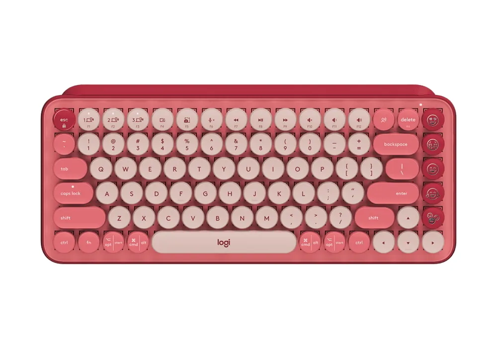 Tastatură Logitech POP Keys, Fără fir, Roz