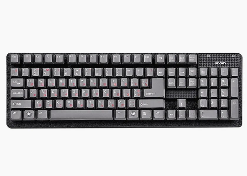 Tastatură SVEN Standard 301, Cu fir, Negru