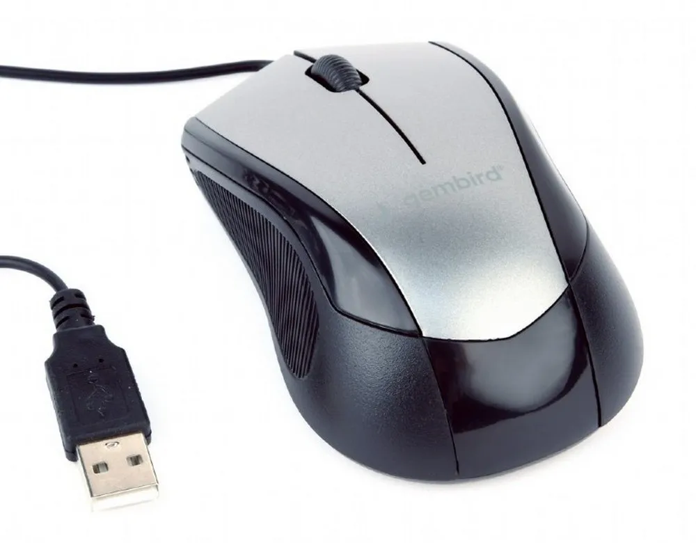 Mouse Gembird MUS-3B-02-BG, Negru/Gri