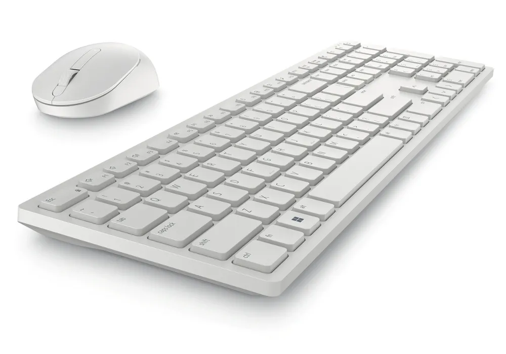 Set Tastatură + Mouse DELL KM5221W, Fără fir, Alb