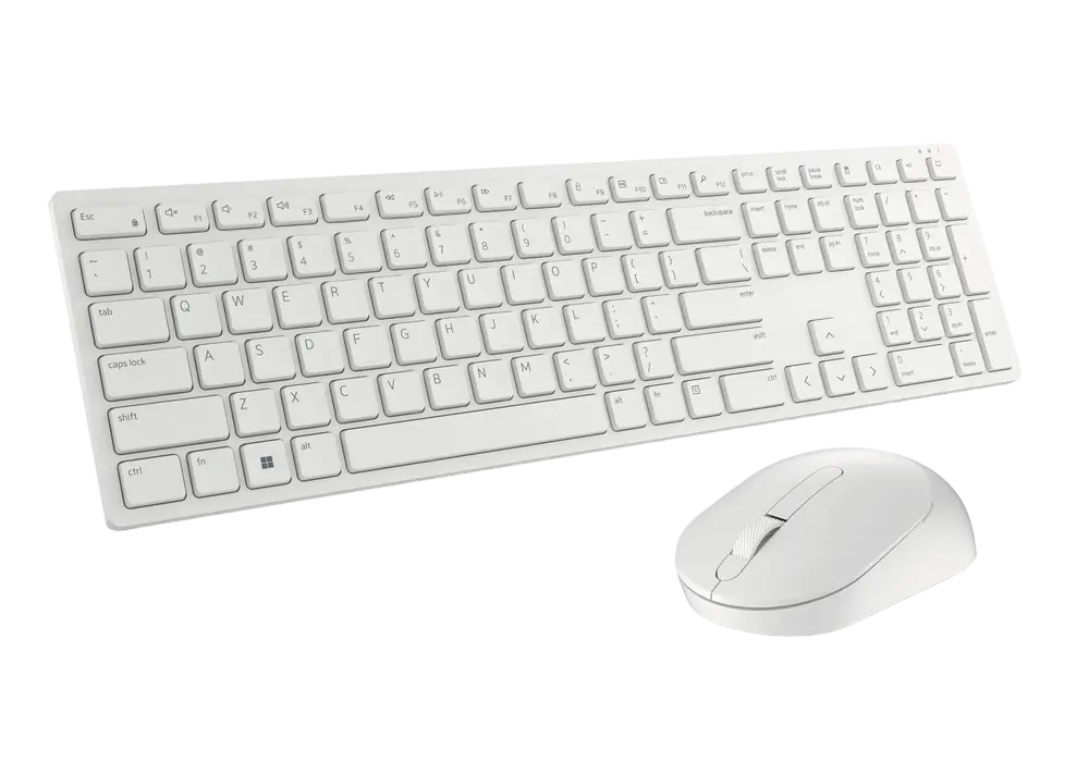 Set Tastatură + Mouse DELL KM5221W, Fără fir, Alb
