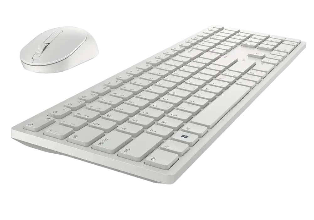 Set Tastatură + Mouse DELL KM5221W, Fără fir, Alb