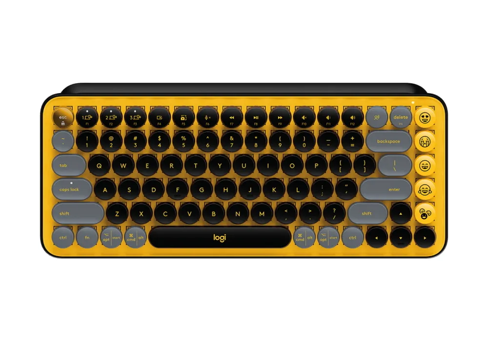 Tastatură Logitech POP Keys, Fără fir, Galben