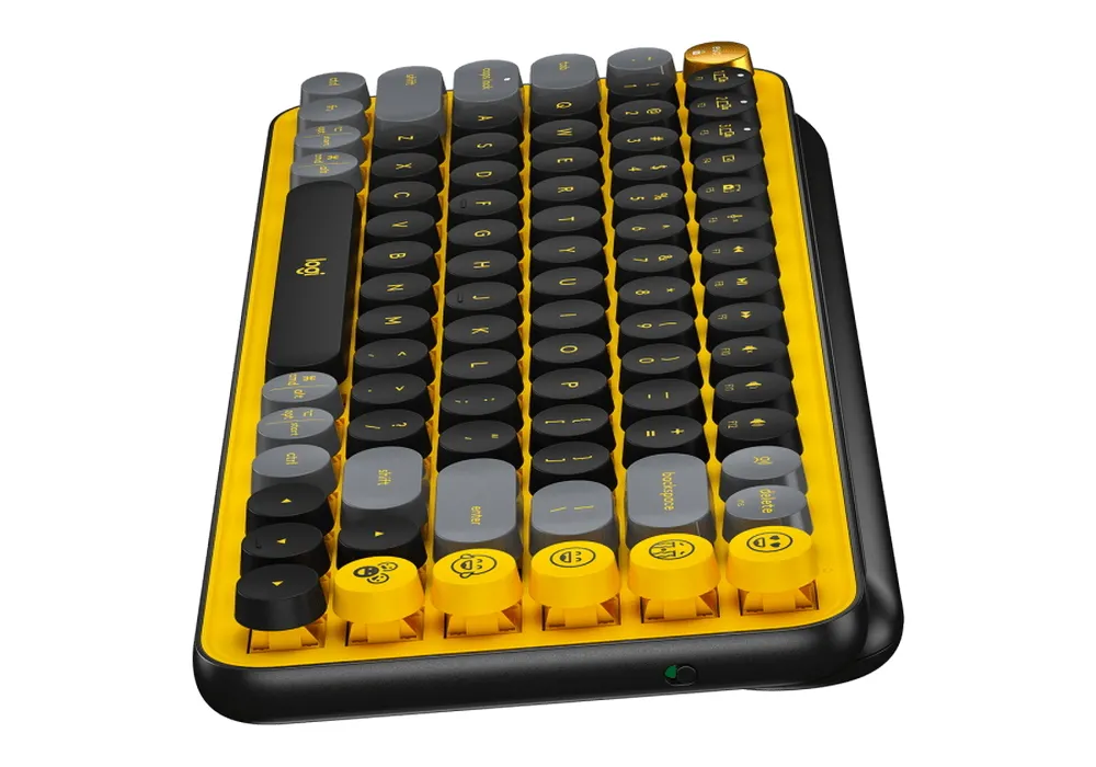 Tastatură Logitech POP Keys, Fără fir, Galben