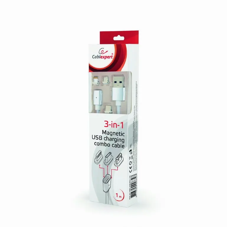 Adaptor pentru cablu USB Cablexpert CC-USB2-AMLM31-1M, /micro-USB Alb