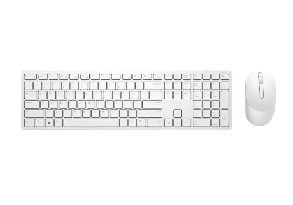 Set Tastatură + Mouse DELL KM5221W, Fără fir, Alb