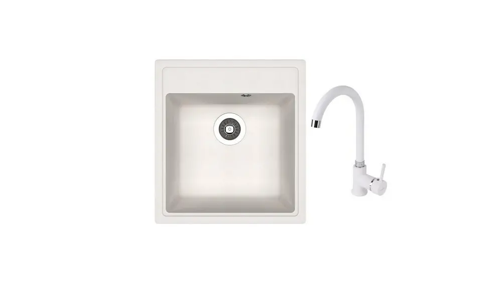 SET chiuveta Dr Gans Nika 470 + SanDonna F 7073 alb