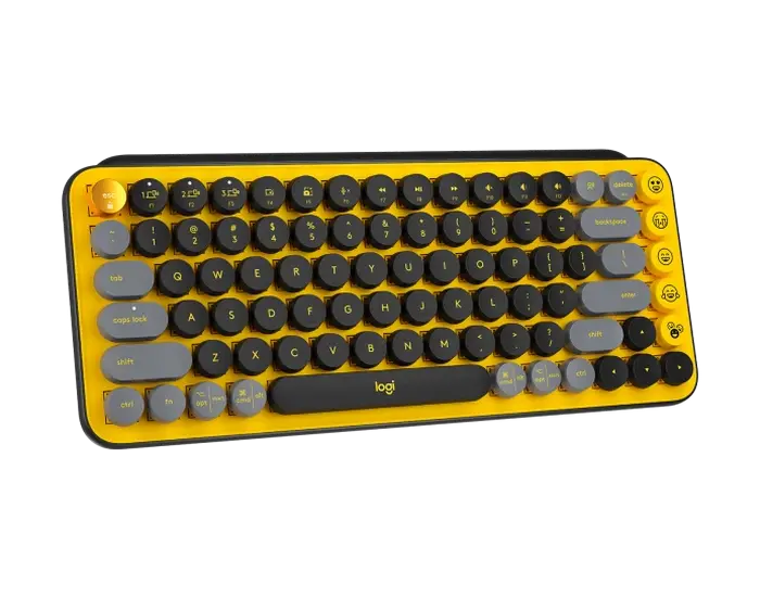 Tastatură Logitech POP Keys, Fără fir, Galben