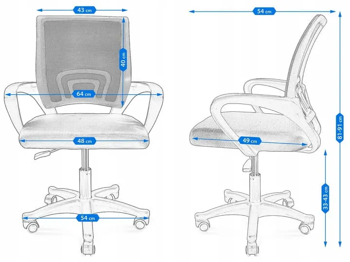 Scaun de birou JUMI SMART (negru)