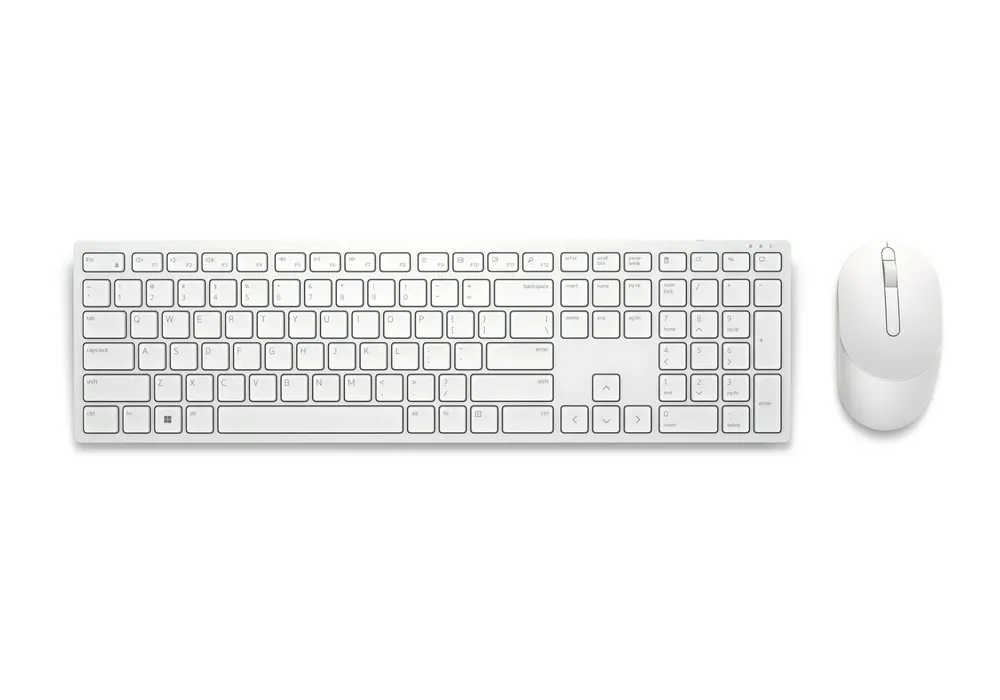 Set Tastatură + Mouse DELL KM5221W, Fără fir, Alb