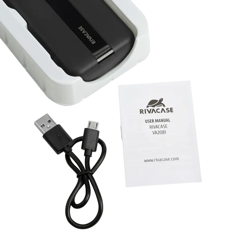 Acumulator extern RivaCase VA2081, 20000mAh, Negru