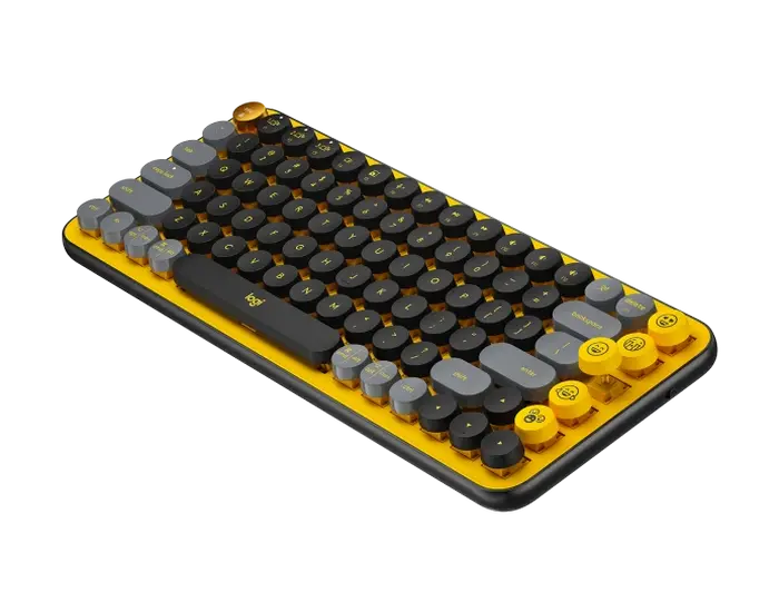 Tastatură Logitech POP Keys, Fără fir, Galben