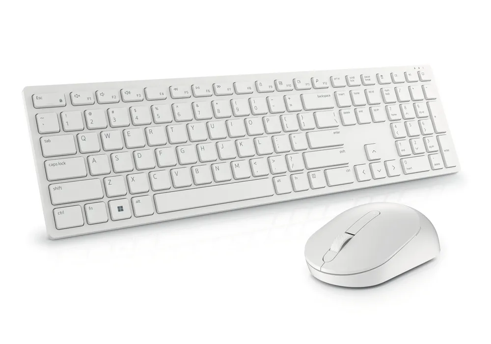 Set Tastatură + Mouse DELL KM5221W, Fără fir, Alb