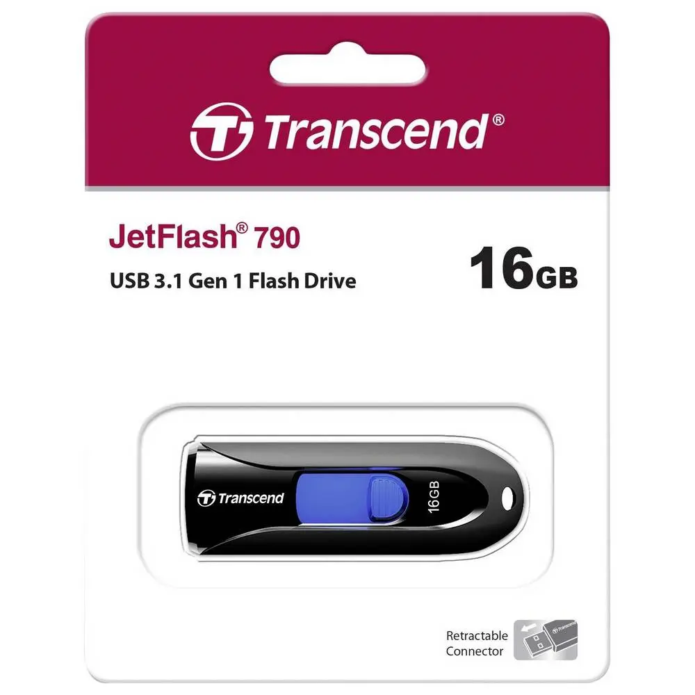 Memorie USB Transcend JetFlash 790, 16GB, Negru