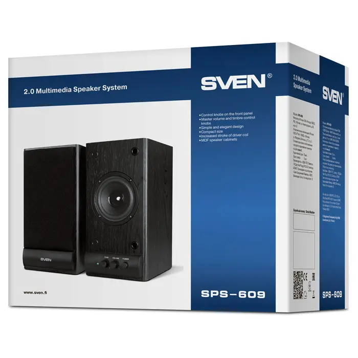 Boxe pentru calculator 2.0 SVEN SPS-609, Cireșe