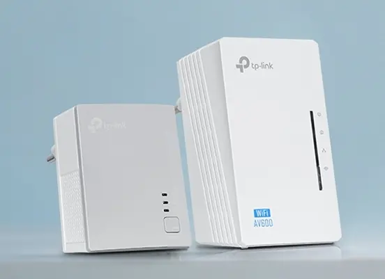 Wi-Fi + Powerline adapter TP-LINK TL-WPA4220 KIT, AV600, 600 Mbps, Alb
