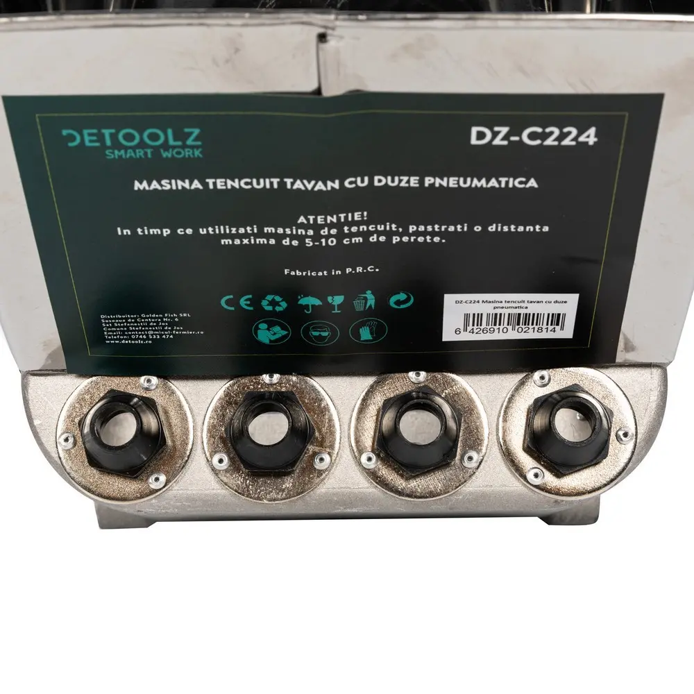 Masina de tencuit pneumatica tavane Detoolz (Cu duze)