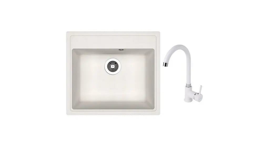 SET chiuveta Dr Gans Nika 570 + SanDonna F 7073 alb     