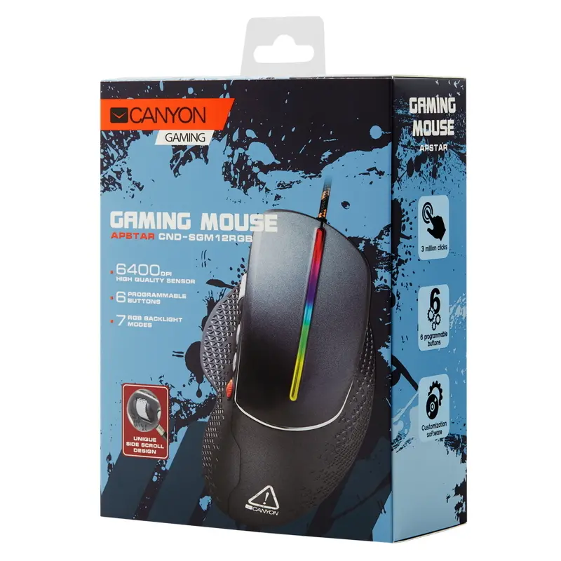 Gaming Mouse Canyon Apstar GM-12, Negru