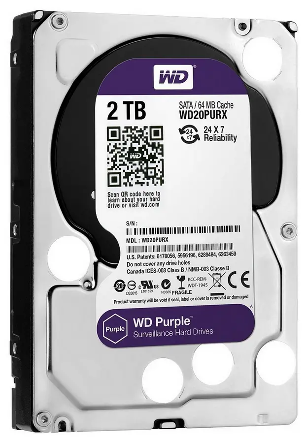 Unitate HDD Western Digital WD Purple, 3.5", 2 TB <WD20PURZ>
