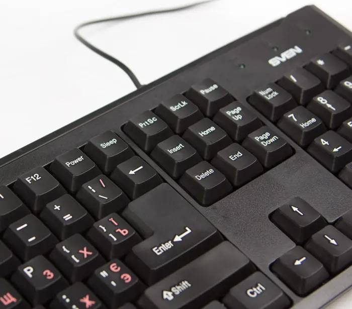 Tastatură SVEN Standard 303, Cu fir, Negru
