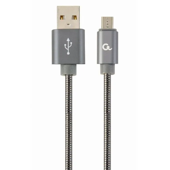 Cablu încărcare și sincronizare Cablexpert CC-USB2S-AMmBM-1M-BG, USB Type-A/micro-USB, 1m, Gri