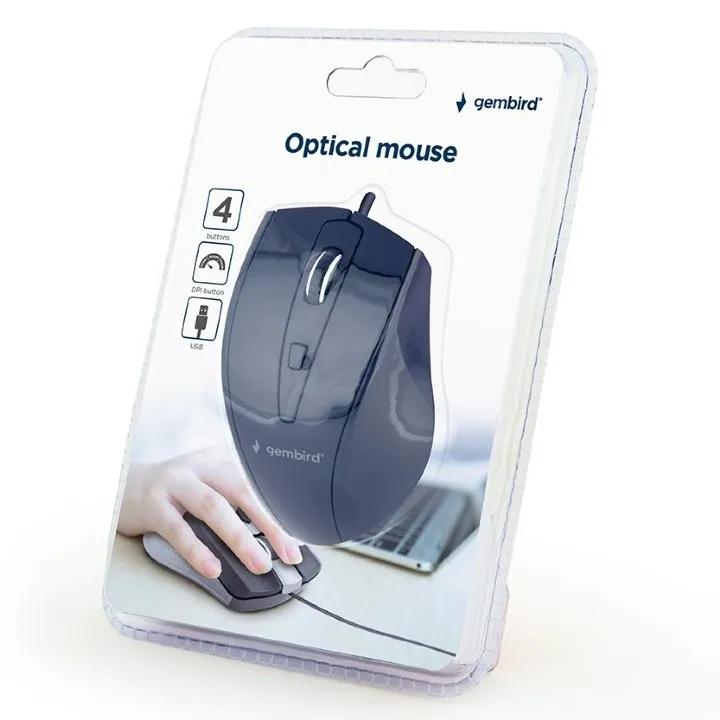 Mouse Gembird MUS-4B-02, Negru