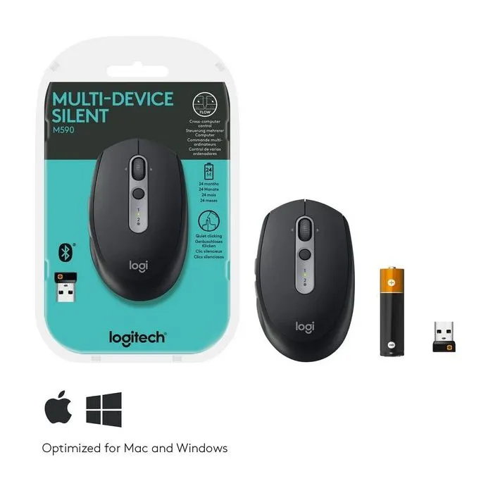 Mouse Wireless Logitech M590, Negru