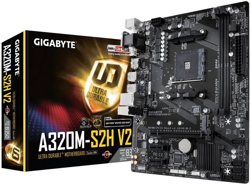 Placă de bază Gigabyte GA-A320M-S2H 1.1-3.0, AM4, AMD A320, Micro-ATX