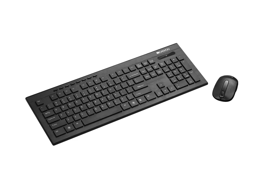 Set Tastatură + Mouse Canyon SET-W4, Fără fir, Negru