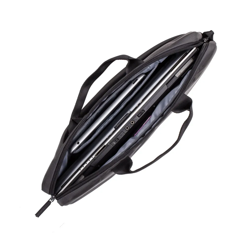 Geantă pentru Laptop RivaCase Tivoli, 15.6", Poliester, Gri