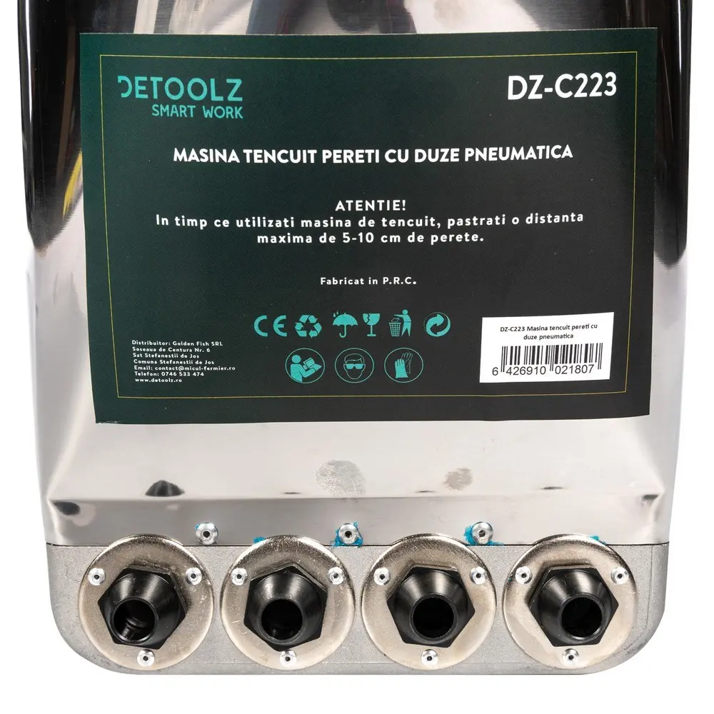 Masina de tencuit pneumatica Detoolz (Cu duze)