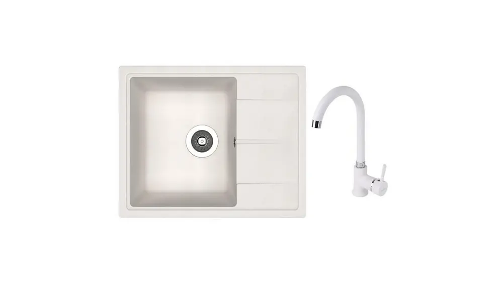 SET chiuveta Dr Gans Nika 580 + SanDonna F 7073 alb 